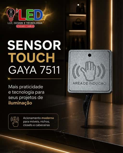 Sensor touch para móveis e closets — iLED Brasília